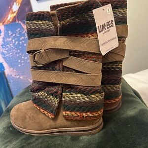 Muk Luks Multicolor Knit Boots